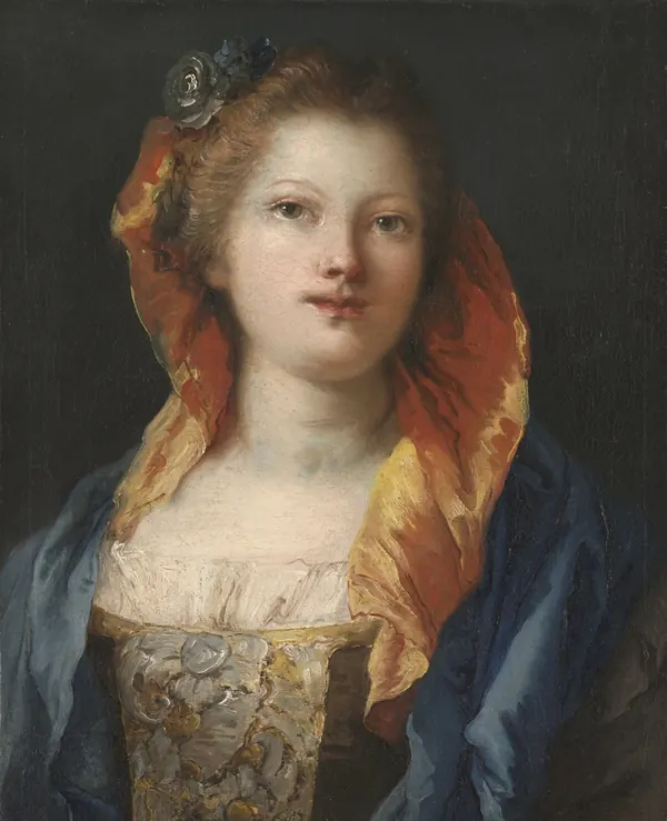 Retrato de uma Mulher, pintura de Giovanni Domenico Tiepolo, 1762–1770